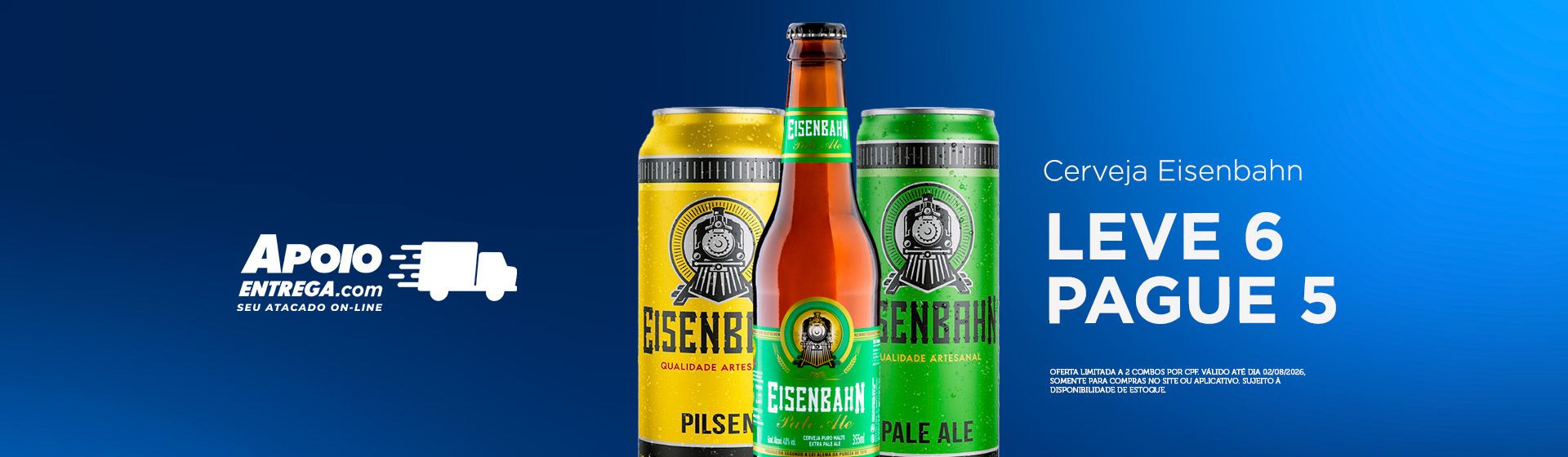 Cerveja Eisenbahn - Leve 6  pague 5 02/08